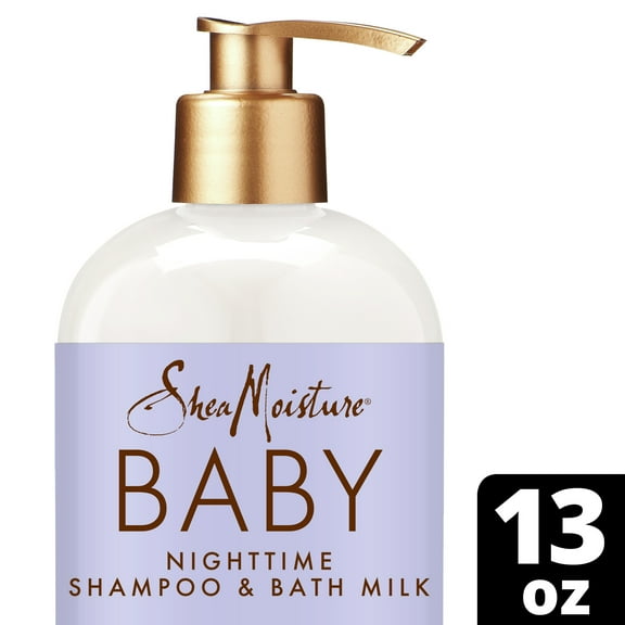 SheaMoisture Baby Nighttime Shampoo & Bath Milk Manuka Honey & Lavender All Hair, 13 oz