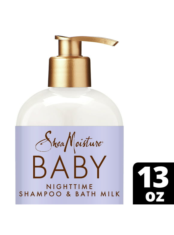 SheaMoisture Baby Nighttime Shampoo & Bath Milk Manuka Honey & Lavender All Hair, 13 oz