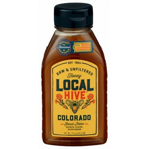 Local Hive Raw Colorado Honey 12 oz (Pack of 6)