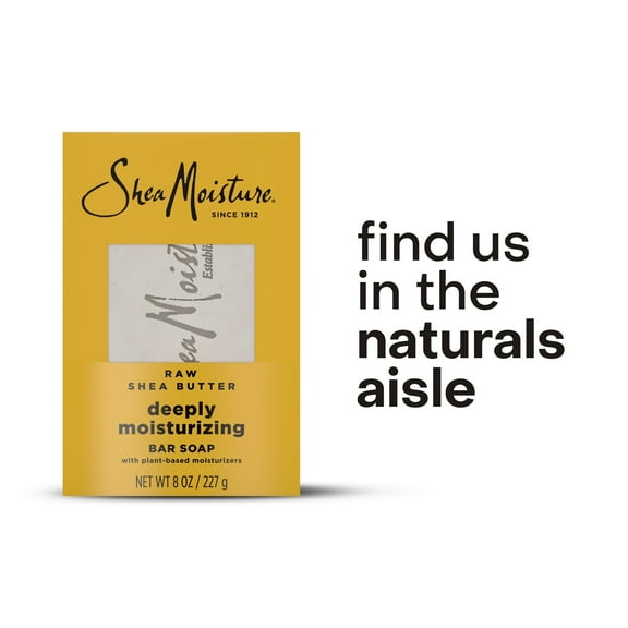 SheaMoisture Bar Soap Raw Shea Butter Moisturizing Bar Soap, 8 oz