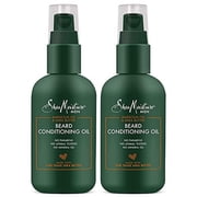 SheaMoisture Beard Conditioning Oil for Men, Beard Oil with Coconut Oil, Olive Oil, Maracuja Oil & Shea Butter to Moisturize & Soften, Beard Conditioner & Detangler, Pack of 2-3.2 Fl Oz Ea