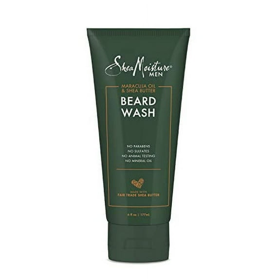 SheaMoisture Beard Wash for a Full Beard Maracuja Oil & Shea Butter to Deep Clean and Refresh Beards 6 oz