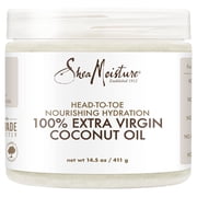 SheaMoisture Body Moisturizer For Dry Skin 100% Extra Virgin Coconut Oil Nourishing Hydration Soften And Restore Skin And Hair 14.5 oz