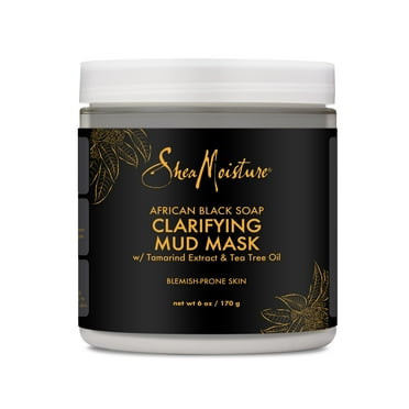 SheaMoisture Clarifying Wash-off Mud Mask African Black Soap All Skin Type, 6 oz