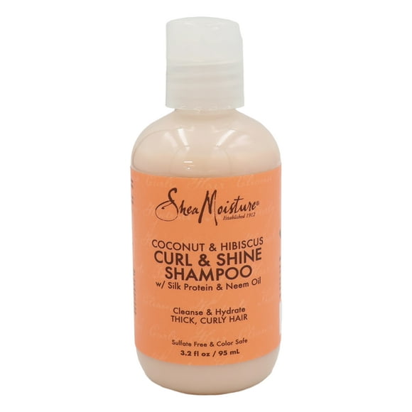 SheaMoisture Coconut Hibiscus Curl Shine Shampoo Travel Size 3.2 Oz., Pack of 6