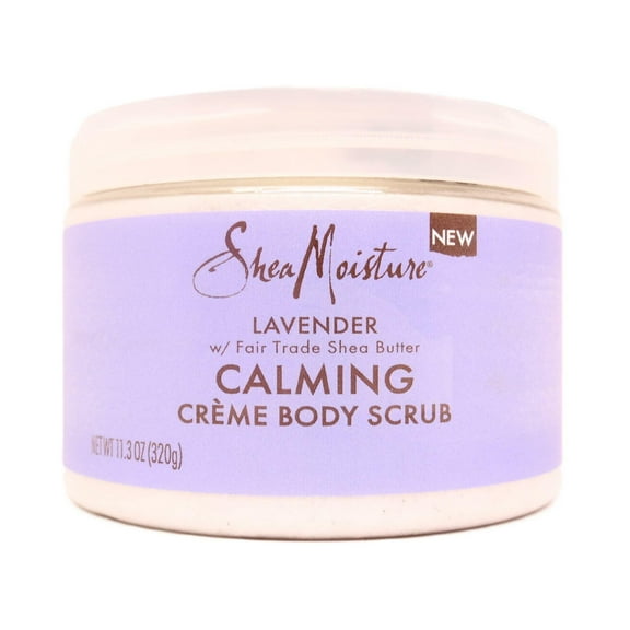 SheaMoisture Creme Body Scrub Lavender Calming Skin Care with Fair Trade Shea Butter 11.3 oz
