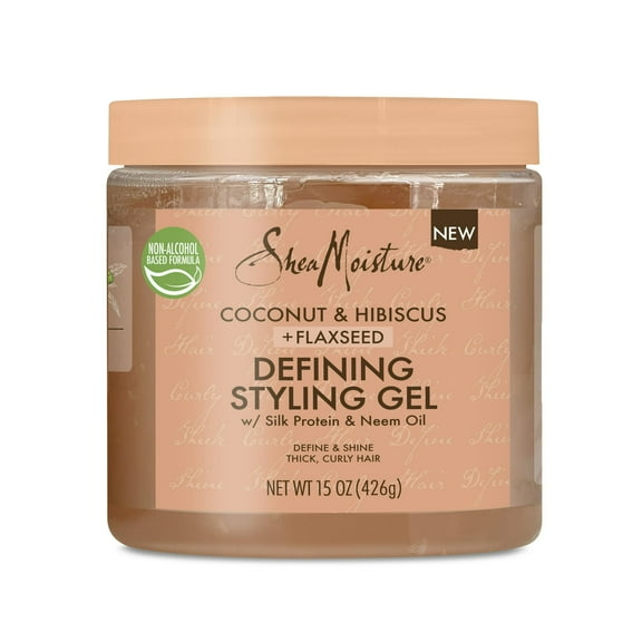 SheaMoisture Curl Defining Hairstyling Gel with Silk Protein and Neem Oil, 15 oz