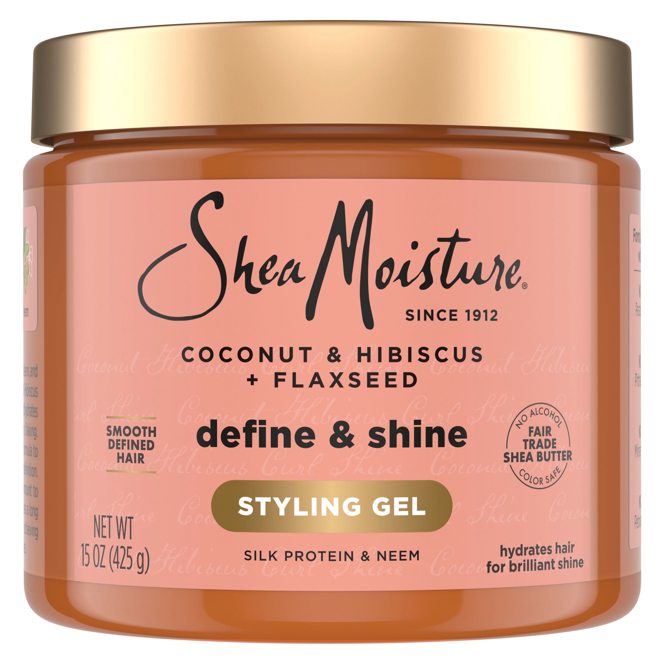 SheaMoisture, Styling Gel, 15 oz, Coconut & Hibiscus Define