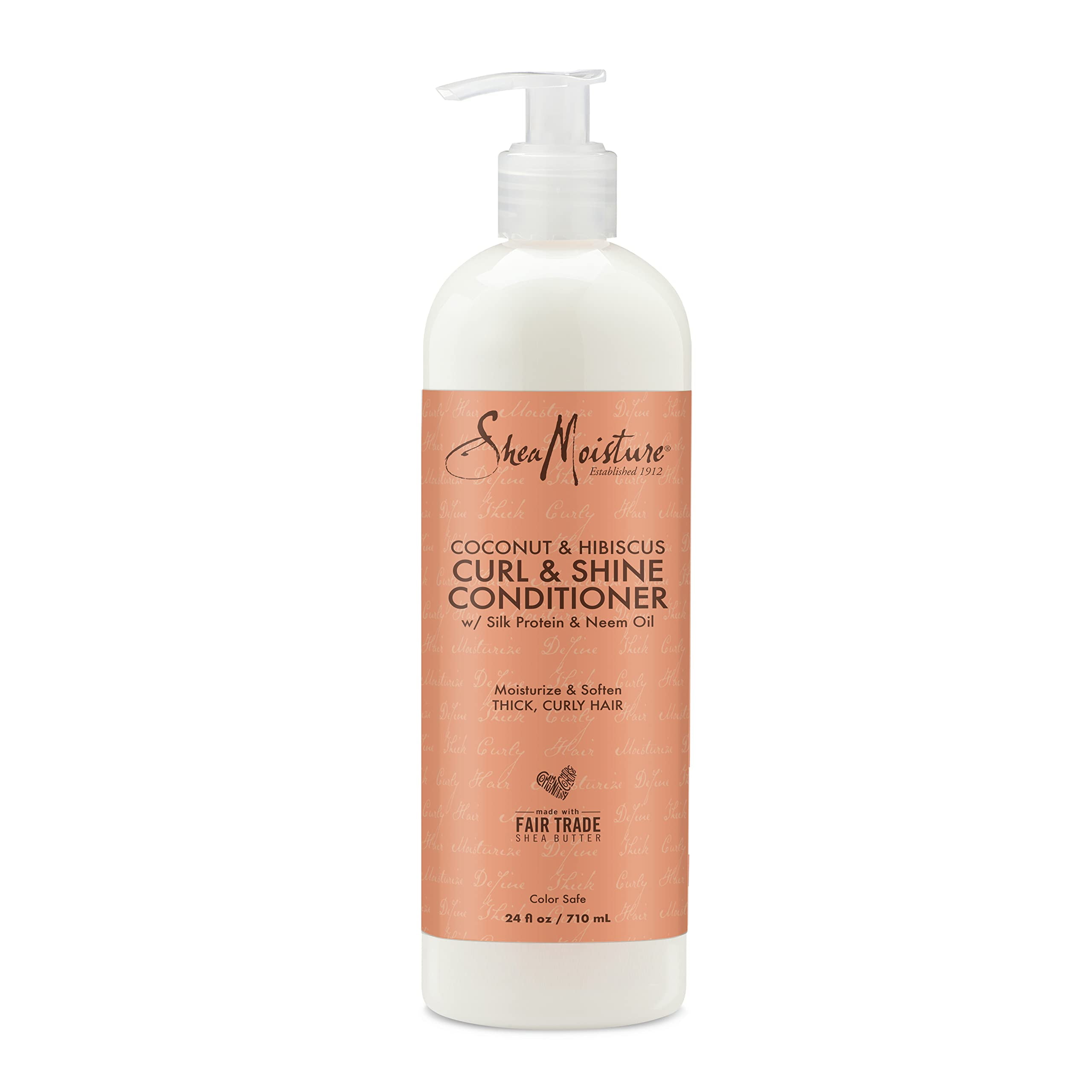 SheaMoisture Curl & Shine Conditioner Coconut & Hibiscus, for Thick
