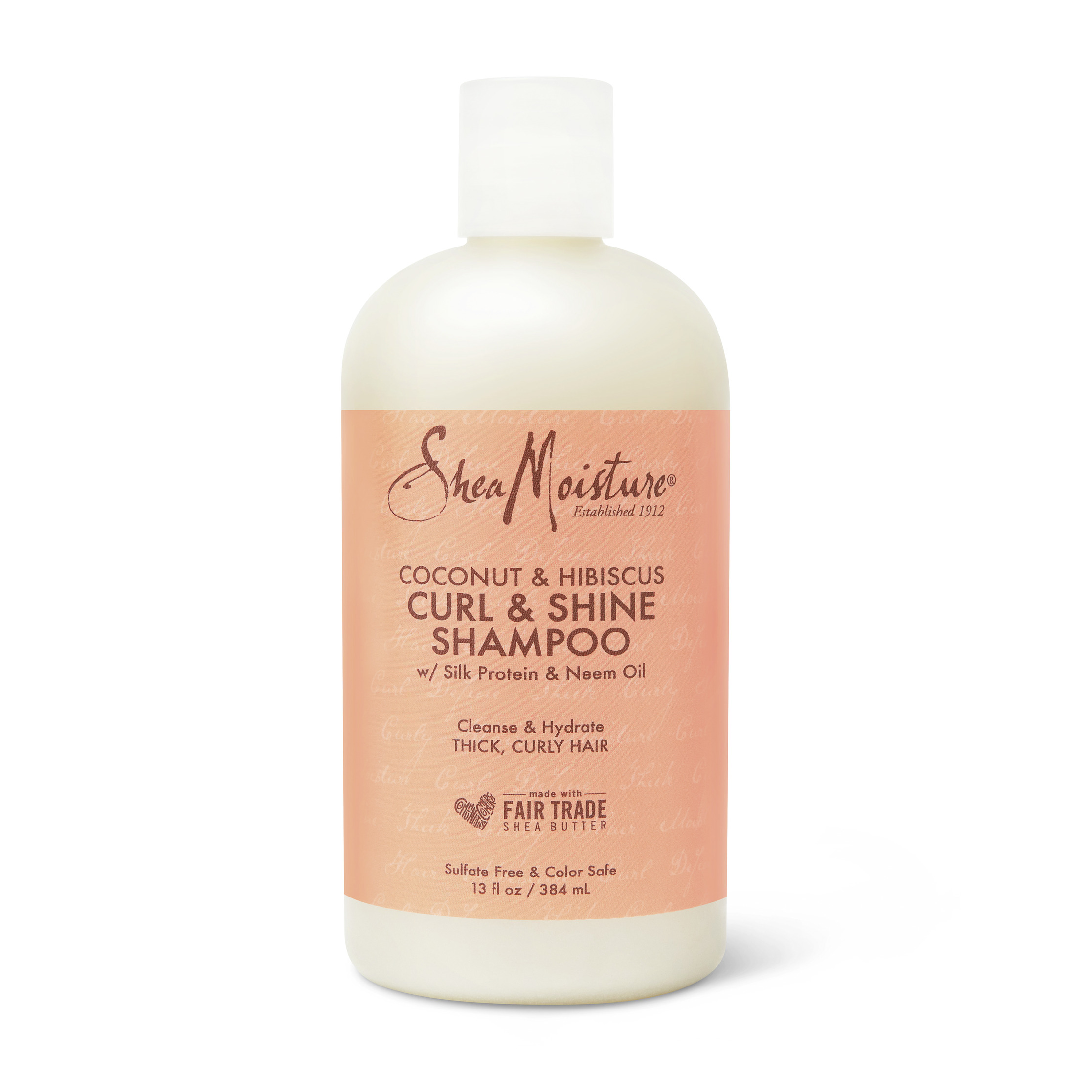 SheaMoisture Curl and Shine Daily Shampoo, Coconut and Hibiscus, 13 fl oz - image 1 of 14