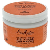 SheaMoisture Curl and Shine Hair Mask with Shea Butter, Coconut and Hibiscus, 11.5 oz