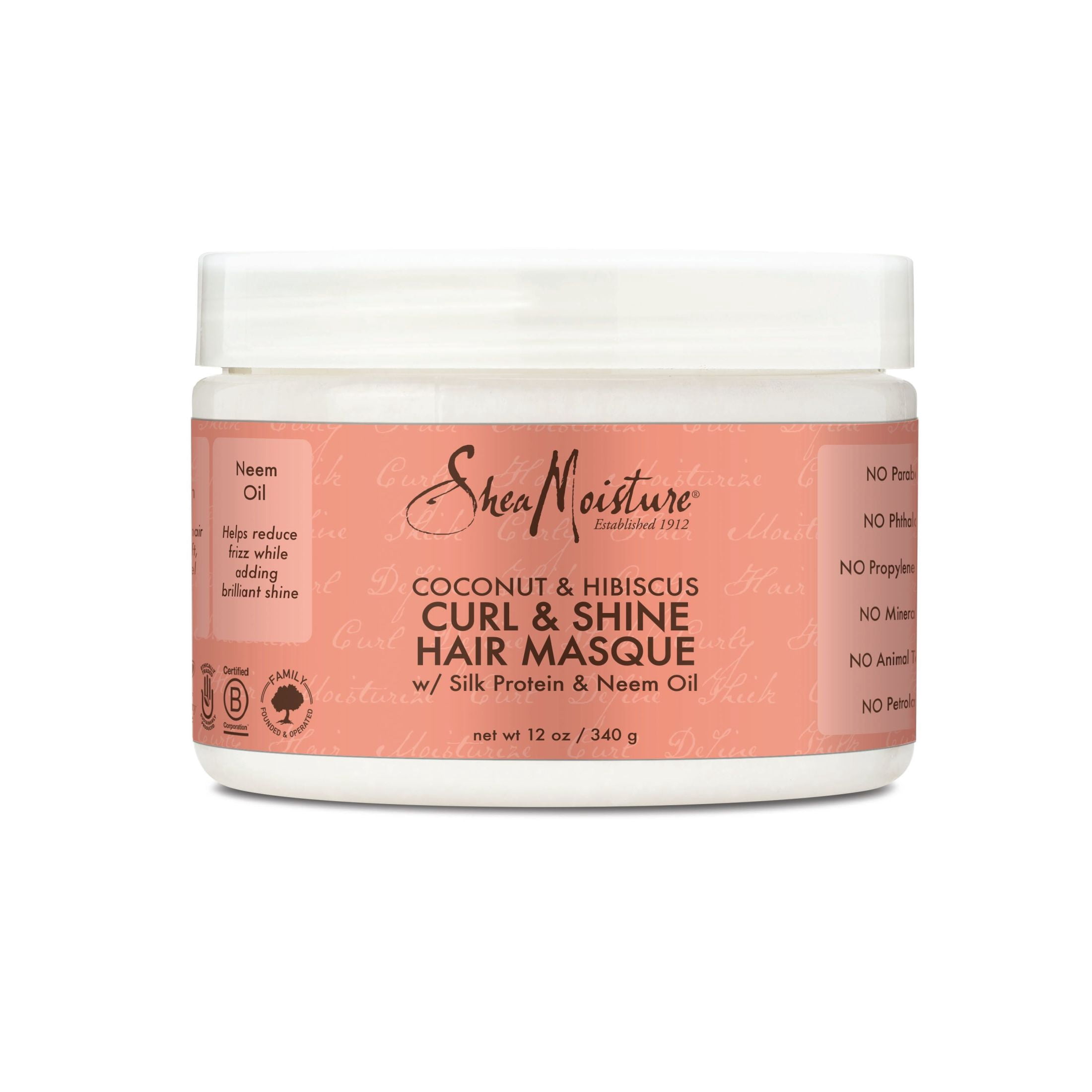 SheaMoisture Hair Mask Coconut & Hibiscus, 11.5 oz