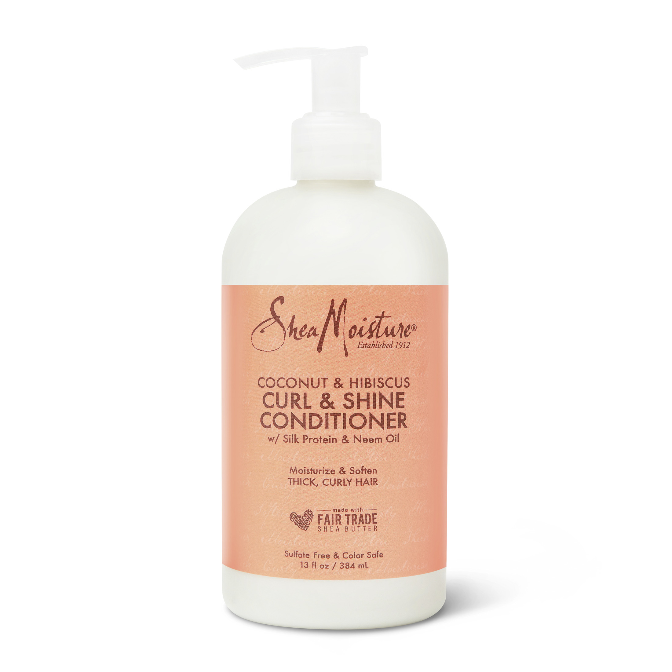 SheaMoisture Curl and Shine Moisturizing Curly Hair Conditioner, Coconut and Hibiscus, 13 fl oz - image 1 of 12