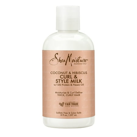 SheaMoisture Curl and Style Milk Hair Styling Cream with Silk Protein and Neem Oil, 8 fl oz