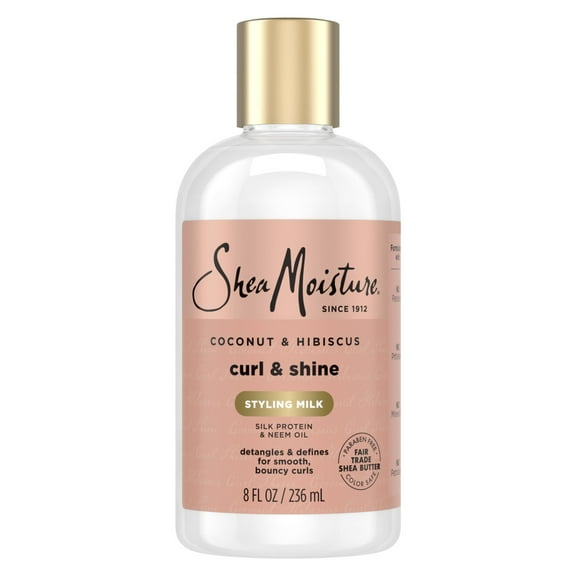 SheaMoisture Curl & Style Milk Coconut & Hibiscus with Silk Protein & Neem Oil, 8 oz