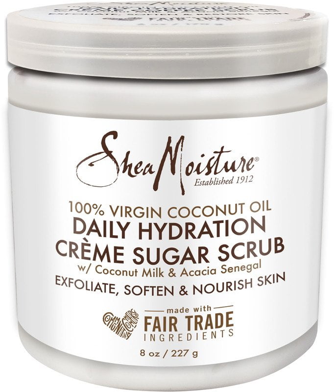 SheaMoisture Daily Hydration Crème Sugar Scrub 100% Virgin Coconut Oil 8 oz
