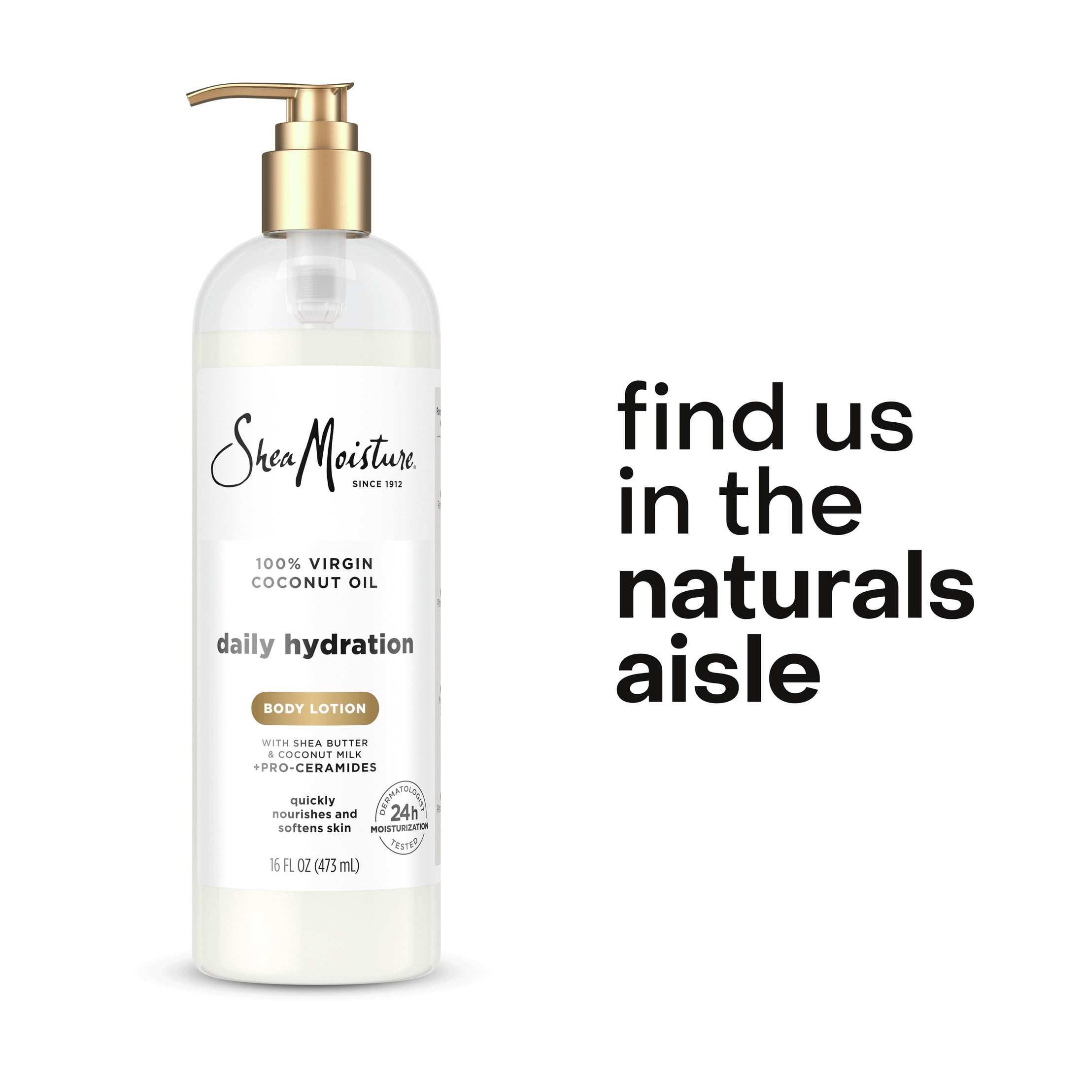 SheaMoisture Daily Hydration Nourishing Body Lotion 100% Virgin Coconut Oil All Skin, 16 Fl oz