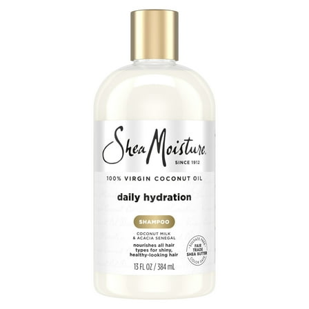 SheaMoisture Daily Hydration Shampoo 100% Virgin Coconut Oil, 13 oz