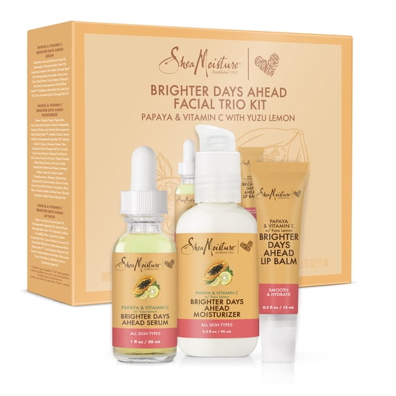 SheaMoisture Face Regimen Kit For Dull Skin Papaya & Vitamin C Brightens 4.7 fl oz