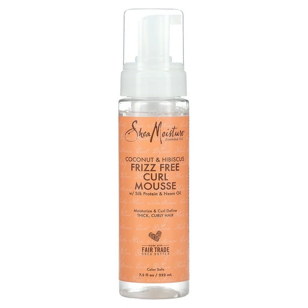 SheaMoisture, Frizz Free Curl Mousse, Coconut Hibiscus, 7.5 fl oz (222 ml)