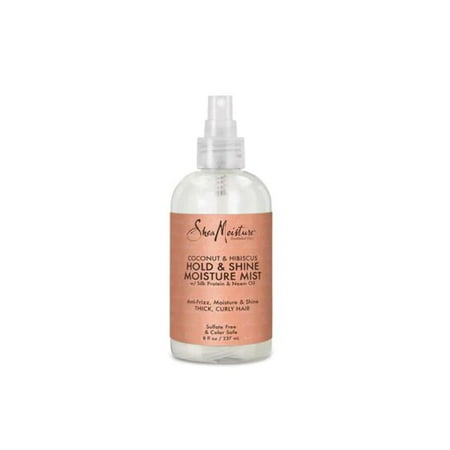 SheaMoisture Hold and Shine Moisture Mist Women's hairspray with Silk Protein Neem Oil, 8 fl oz