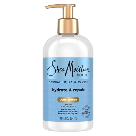 SheaMoisture Hydrate & Repair Conditioner for Damaged Hair Manuka Honey and Yogurt Shea Butter Conditioner, 13 fl oz