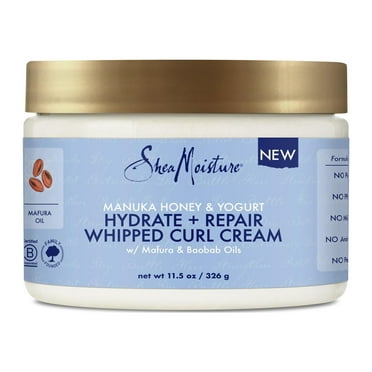 SheaMoisture Hydrate and Repair Hair Styling Cream with Manuka Honey and Yogurt, 11.5 oz