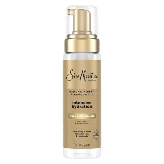 SheaMoisture Manuka Honey & Mafura Oil Wrap & Set Mousse, 7.5 oz