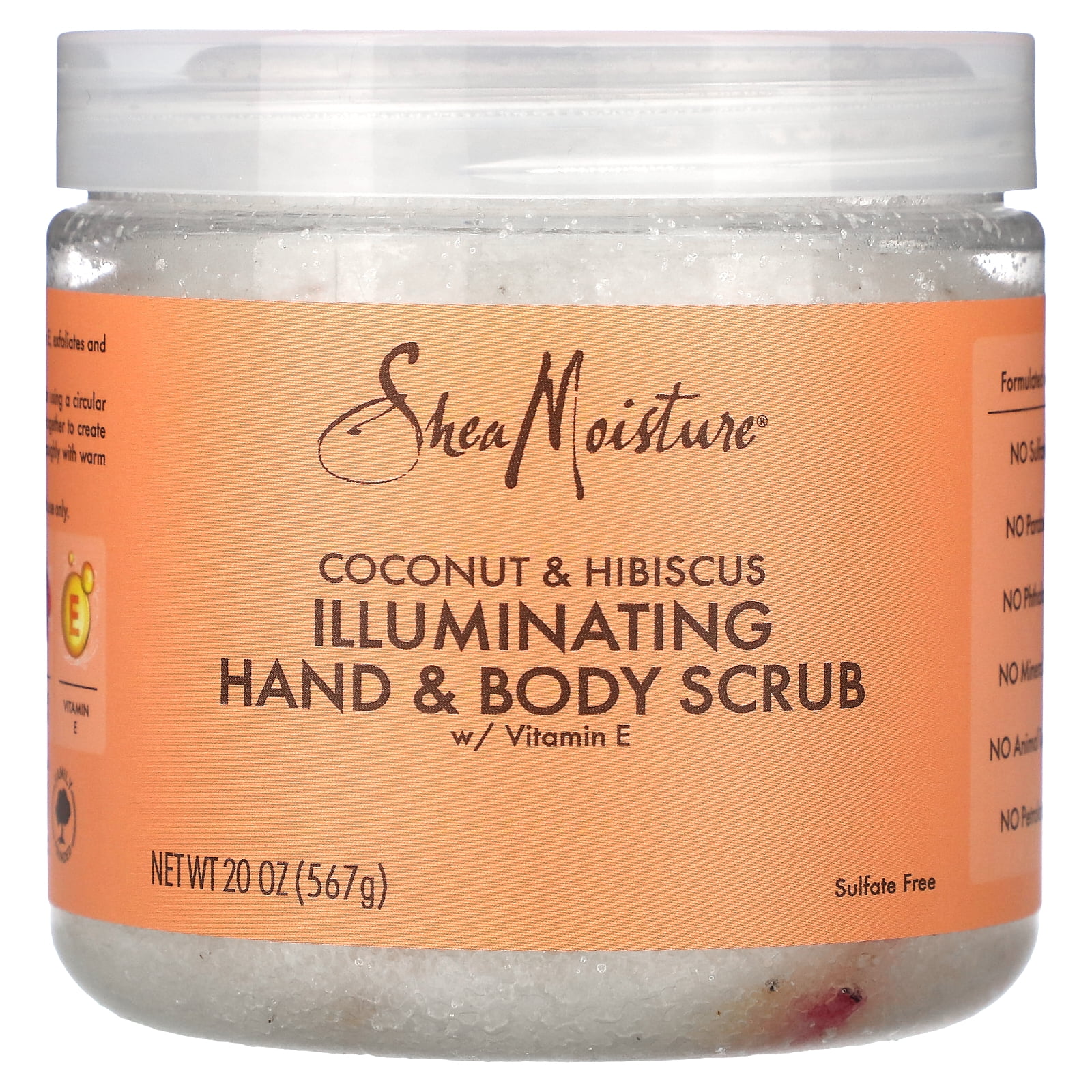 SheaMoisture Illuminating Hand & Body Scrub With Vitamin E, Coconut ...