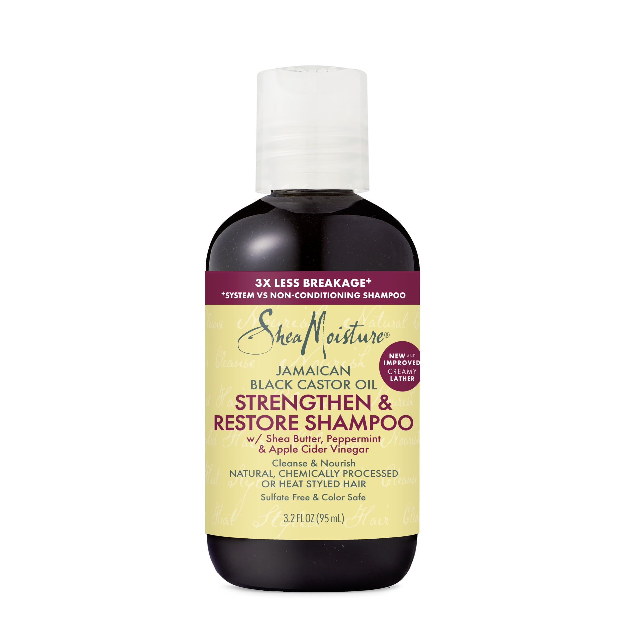 SheaMoisture Jamaican Black Castor Oil Strengthen & Restore Clarifying Daily Shampoo, 3.2 fl oz  (图1)