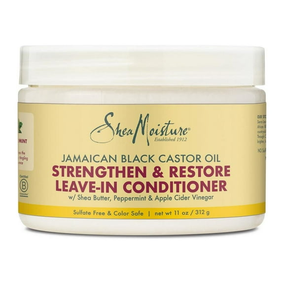 SheaMoisture Jamaican Black Castor Oil Strengthen & Restore Leave-In Conditioner, 11 oz