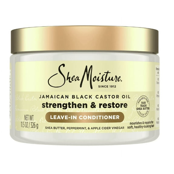 SheaMoisture Jamaican Black Castor Oil Strengthen & Restore Leave-in Conditioner All Hair, 11.5 oz