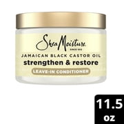 SheaMoisture Jamaican Black Castor Oil Leave‑In Conditioner for Curly & Textured Hair, Silicone‑Free, Paraben‑Free, 11.5 oz