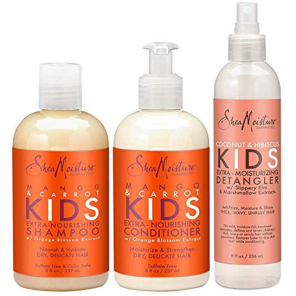 SheaMoisture Kids Nourishing Shampoo, Conditioner & Detangler Set
