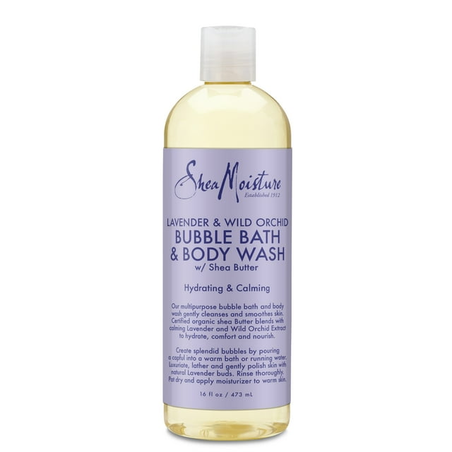 SheaMoisture Lavender & Wild Orchid Bubble Bath & Body Wash, 16 oz
