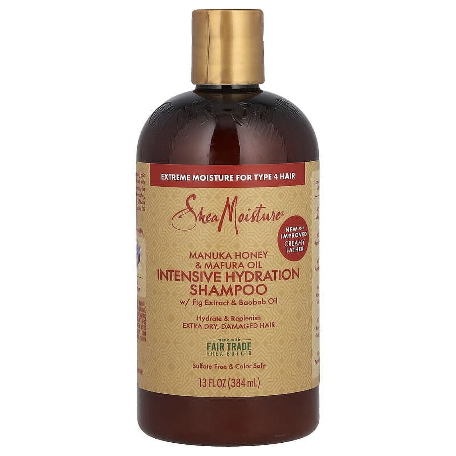 SheaMoisture, Manuka Honey & Mafura Oil, Intensive Hydration Shampoo, Extra Dry, Damaged Hair, 13 fl oz Pack of 2