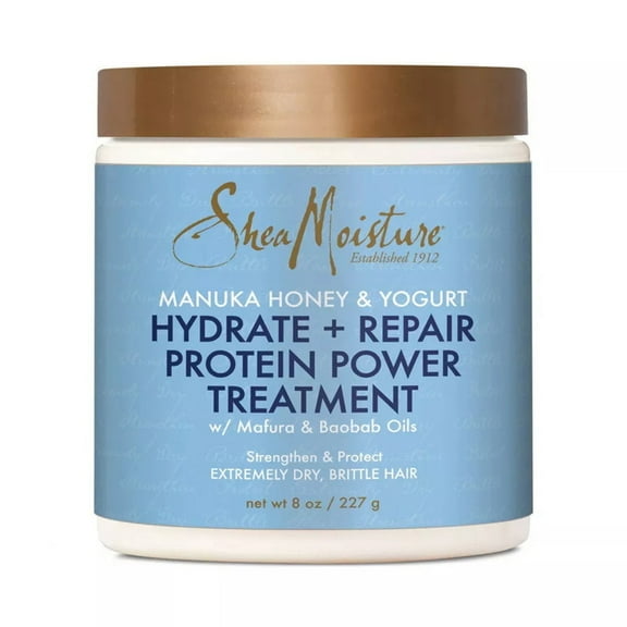 SheaMoisture Manuka Honey & Yogurt Hydrate + Repair Protein Power Treatment,, 8 oz, Curly