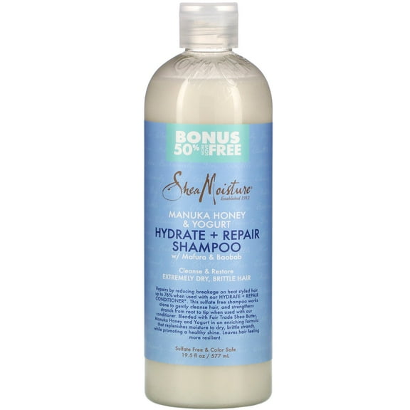 SheaMoisture Manuka Honey & Yogurt, Hydrate & Repair Shampoo, 19.5 fl oz (577 ml)