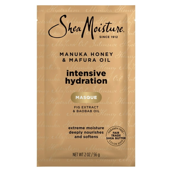SheaMoisture Intensive Hydration Hair Mask Manuka Honey & Mafura Oil Pack, 2 oz Trial Size