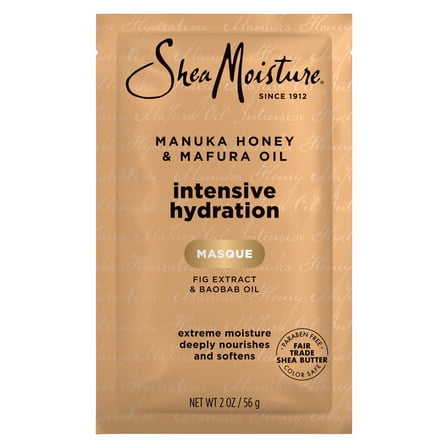 SheaMoisture Treatment Masque for Damaged Hair Manuka Honey and Mafura Oil Hair Mask with Shea Butter, 2 oz