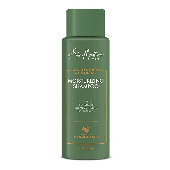SheaMoisture Men Moisturizing Shampoo Raw Shea Butter and Mafura Oil, 15 oz