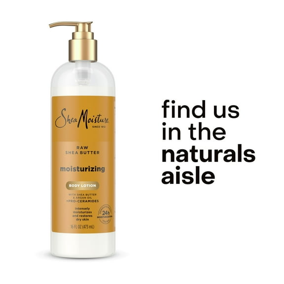 SheaMoisture Moisturizing Body Lotion for Restoring Dry Skin, Raw Shea Butter, 16 oz