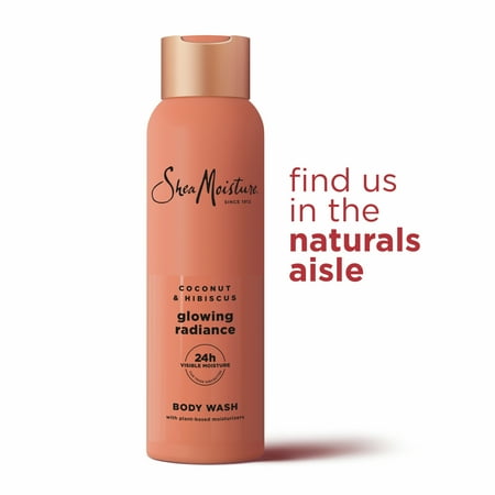 SheaMoisture Moisturizing Body Wash for Women Glowing Radiance Coconut Hibiscus, 18 oz 1 count