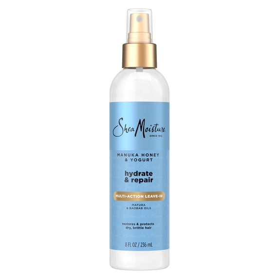 SheaMoisture Multi-Action Leave-In Conditioner For Damaged Hair Manuka Honey And Yogurt Sulfate Free Conditioner Spray ,8 fl oz