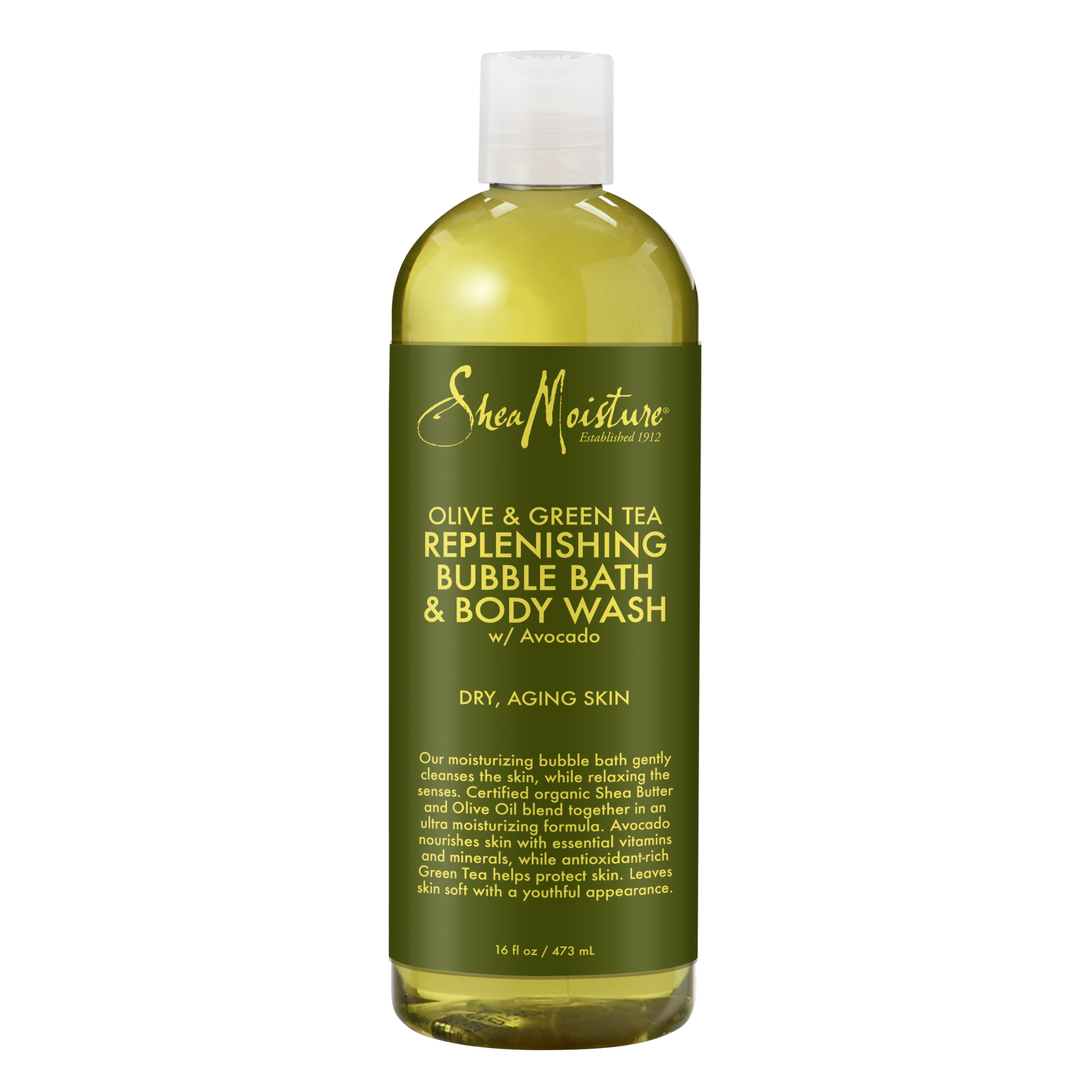 SheaMoisture Olive & Green Tea Bubble Bath & Body Wash, 16 oz