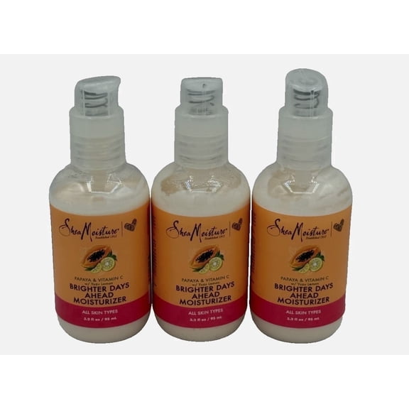SheaMoisture Papaya & Vitamin C Face Moisturizer 3.2 oz (3 Pack)  Brightening Skin Care for Dull, Uneven Skin