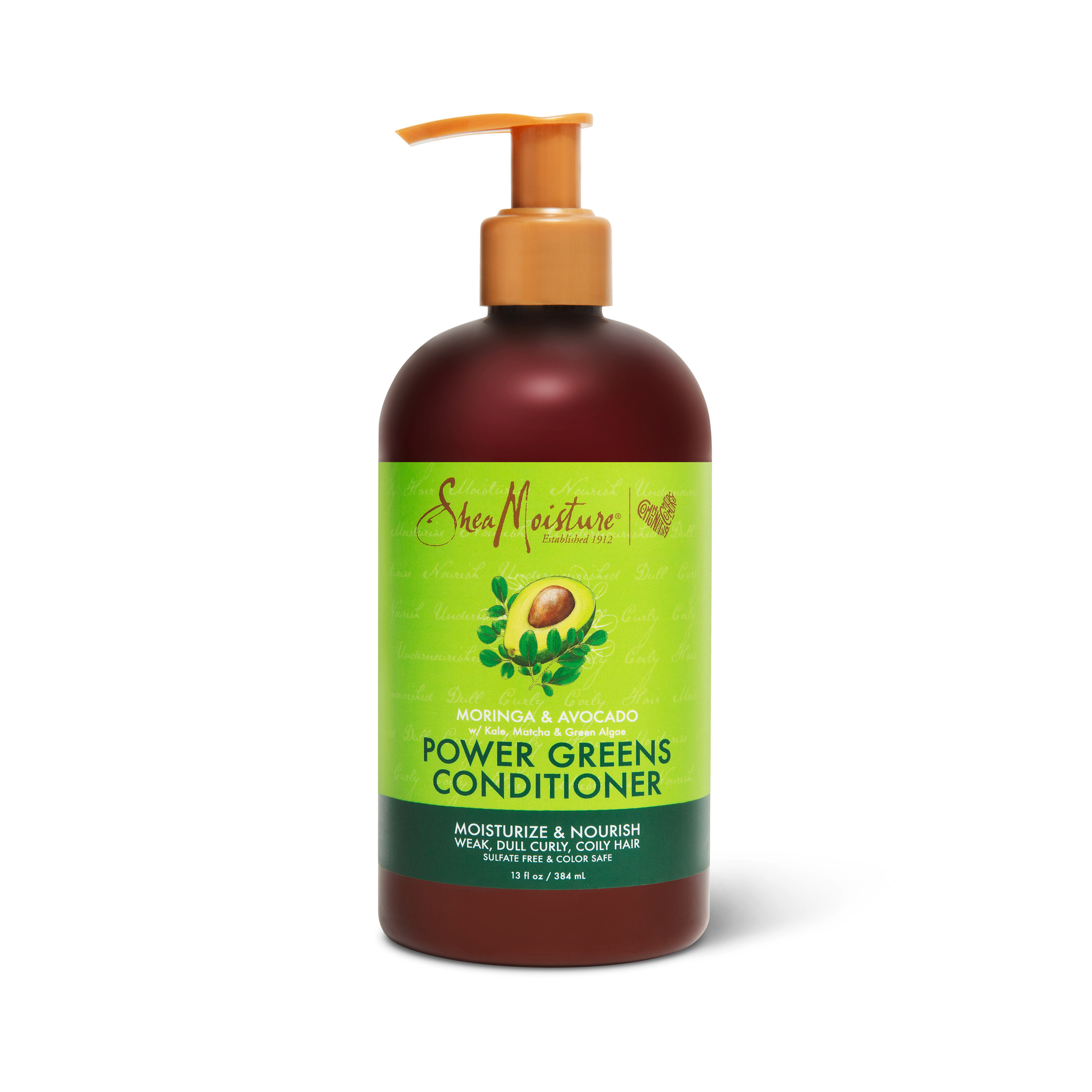 SheaMoisture Power Greens Deep Conditioner for Curly Hair with Kale, Moringa and Avocado, 13 fl oz - image 1 of 12