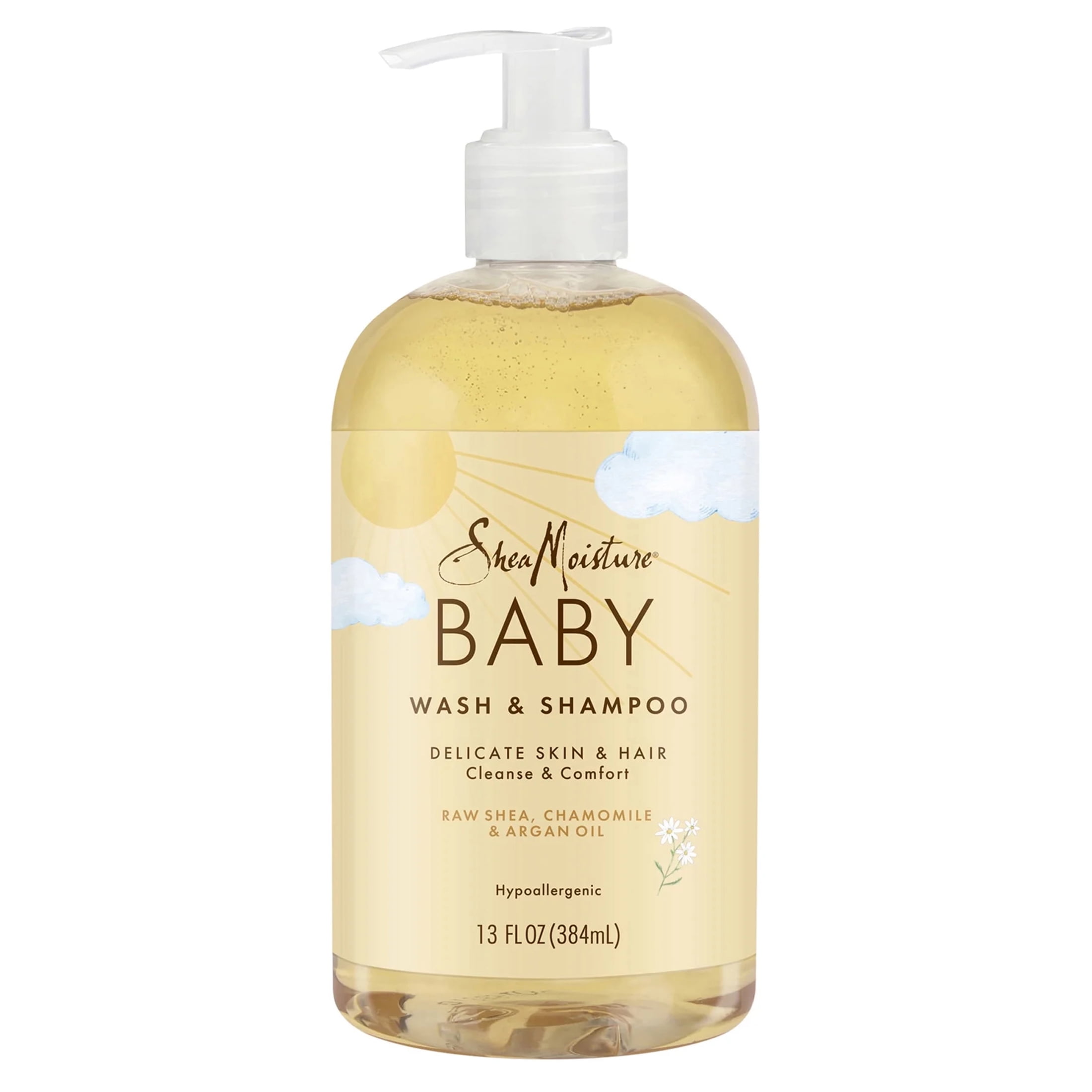 SheaMoisture Raw Shea, Chamomile and Argan Oil Baby Wash and Shampoo, 13 oz