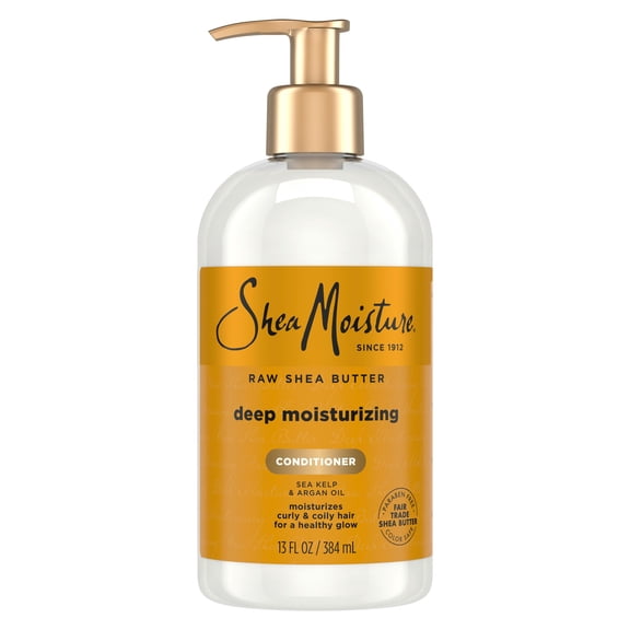 SheaMoisture Conditioner for Curly Hair Restorative Raw Shea Butter Deep Moisturizing Conditioner, 13 fl oz