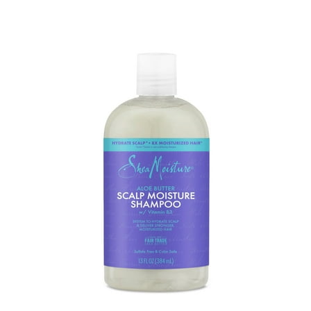 SheaMoisture Scalp Moisture Daily Shampoo with Vitamin B3 for All Hair Types, Aloe Butter, 13 fl oz